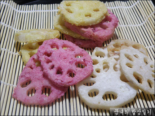 과자 맛을 잊게 만드는 건강간식 "찹쌀연근튀김"