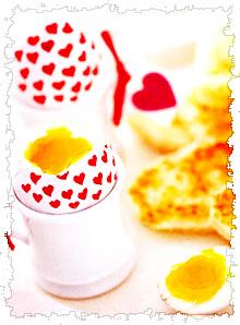 Morning eggs & toasted hearts