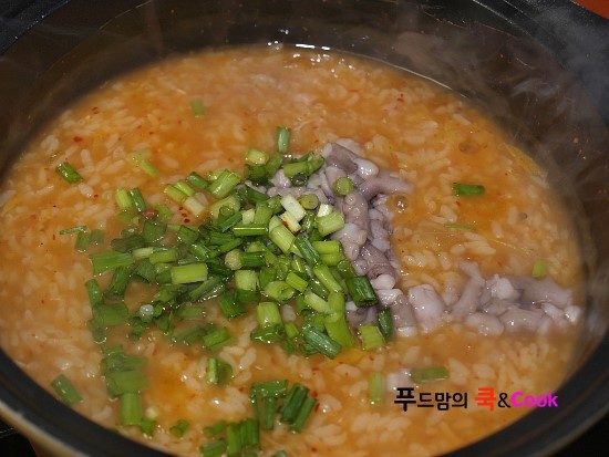 매콤하게 맛있는 낙지김치죽 만들기/슬로우푸드